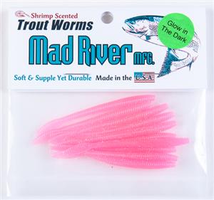 Trout Worms: Glow Pink